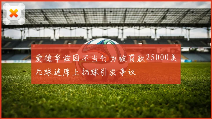 爱德华兹因不当行为被罚款25000美元球迷席上扔球引发争议